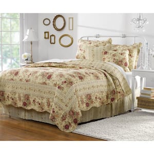 Set Biancheria Letto 5 Pezzi Lush Decor Tropical Paradise - Trapunta Reversibile Queen Con Foglie Di Palma E Ananas, Verde - 3