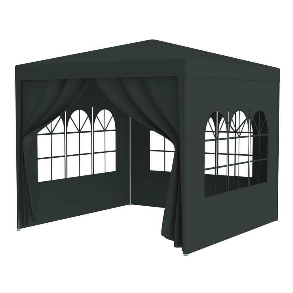 10 ft. x 10 ft. Green Heavy Duty Gazebo Wedding Canopy with 4 Removable Walls for Backyard Garden price history on PriceWatchPro