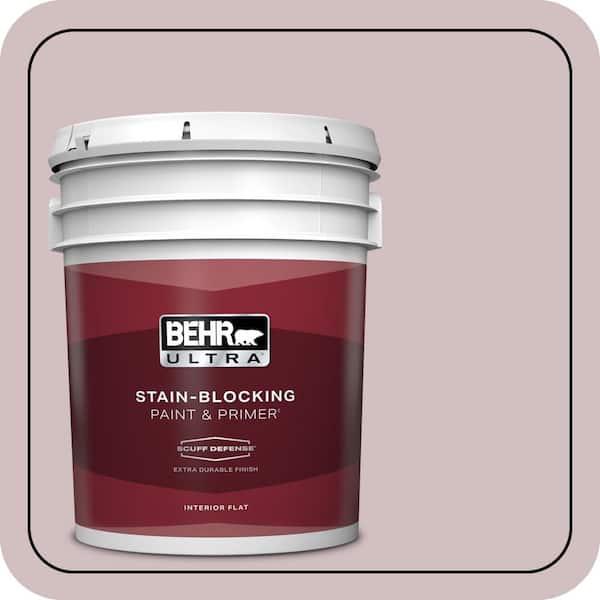 BEHR ULTRA 5 gal. #110E-3 Dusky Violet Extra Durable Flat Interior Paint & Primer