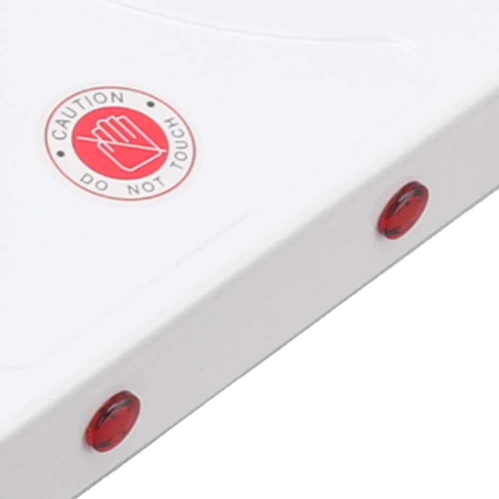 White Aluminum 2000 Watt Electric Double Burner Hot Plate