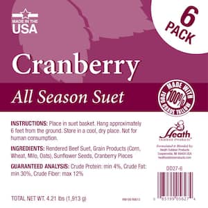 Cranberry Suet Cakes - 6-Pack