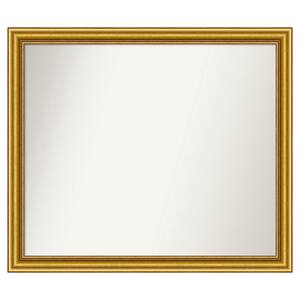 Townhouse Gold 35.75 in. x 30.75 in. Custom Non-Beveled Wood Framed Batthroom Vanity Wall Mirror