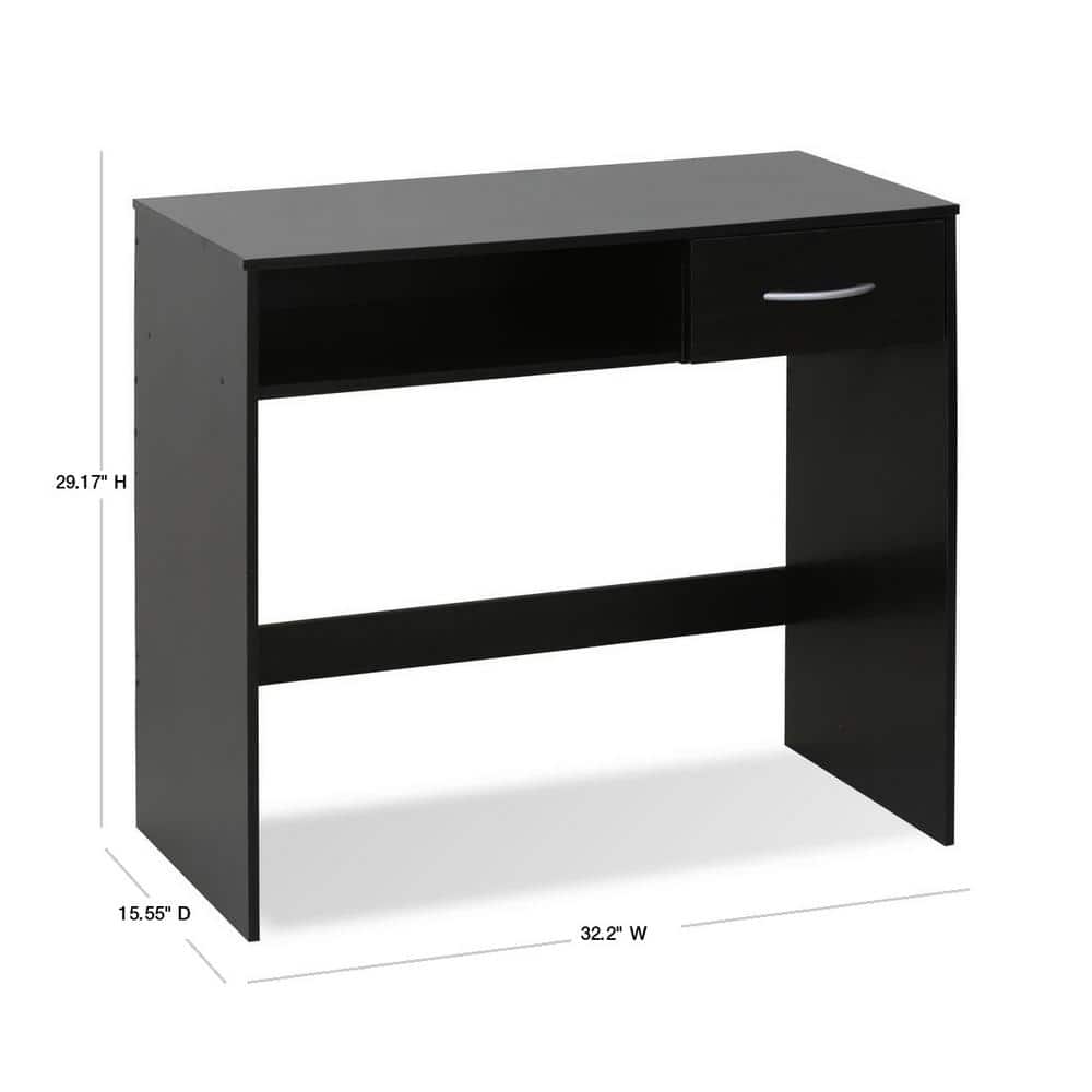 Espresso Wood Computer Desk with Drawer