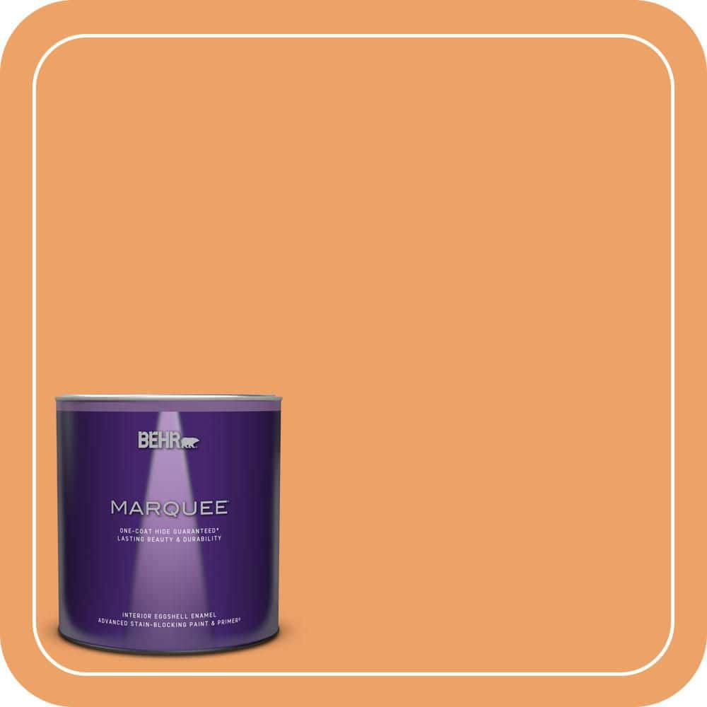 BEHR MARQUEE 1 qt. #270D-5 Adventure Orange Eggshell Enamel Interior ...