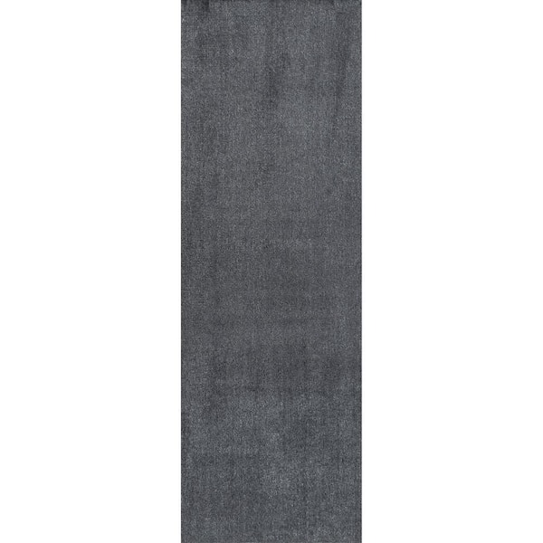 Argelia Solid Machine Washable Area Rug Sage Green 2 ft. x 8 ft. Area Rug
