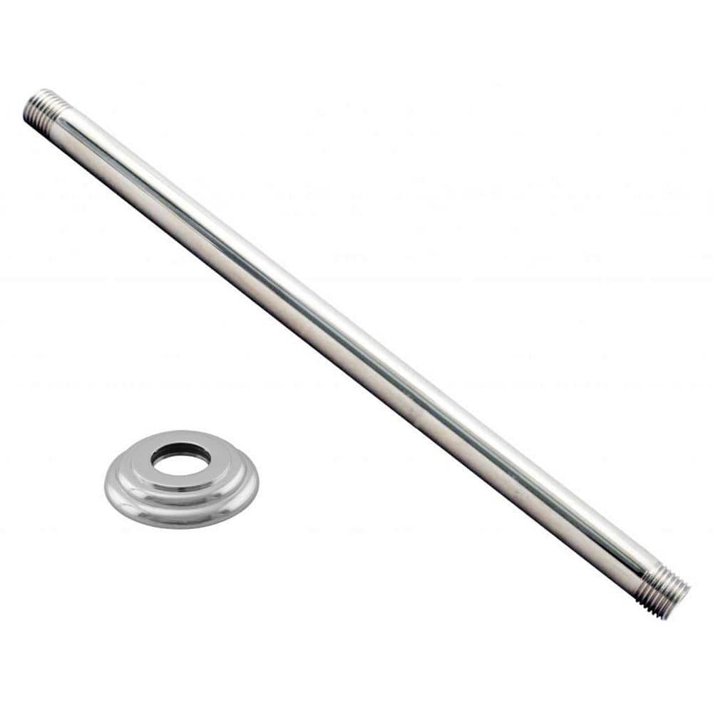 Polished Chrome 19" Ceiling Mount Shower Arm with Flange