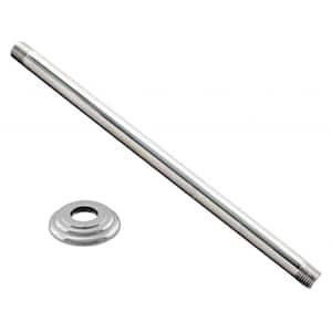 1/2 in. IPS x 19 in. Round Ceiling Mount Shower Arm with Flange, Polished Chrome