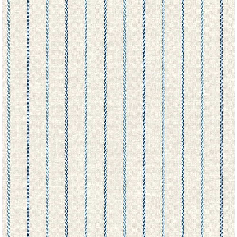 Seabrook Designs French Blue and Denim Wash Andree Stripe Paper ...