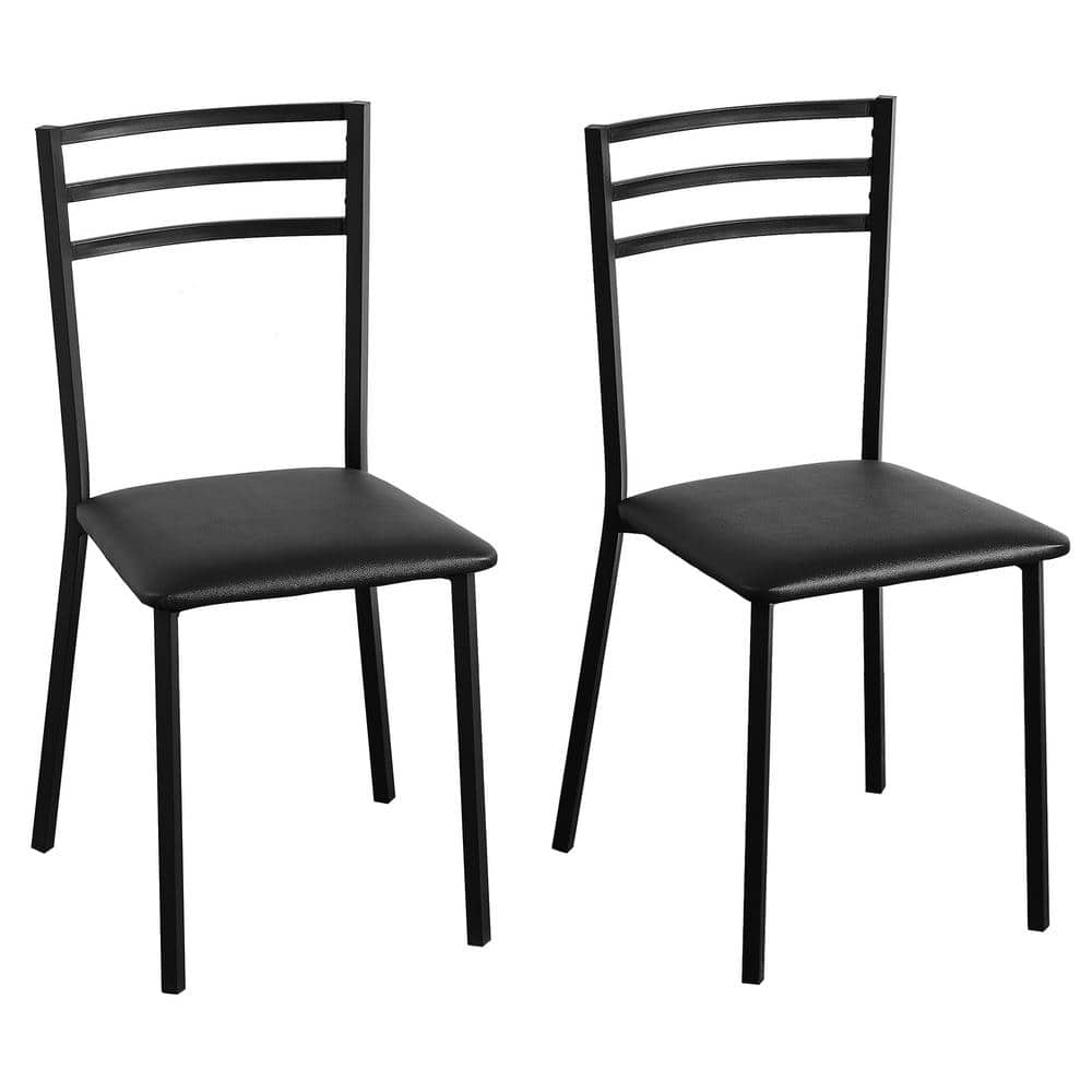 VECELO Metal Dining Chair Set, Modern Armless With Cushioned Seat For ...