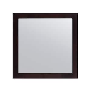 Sterling 30 in. W x 30 in. H Square Wood Framed Wall Bathroom Vanity Mirror in Espresso