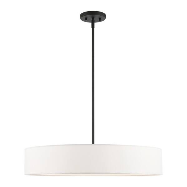 Livex Lighting Venlo 5 Light Black with Brushed Nickel Accents Pendant ...