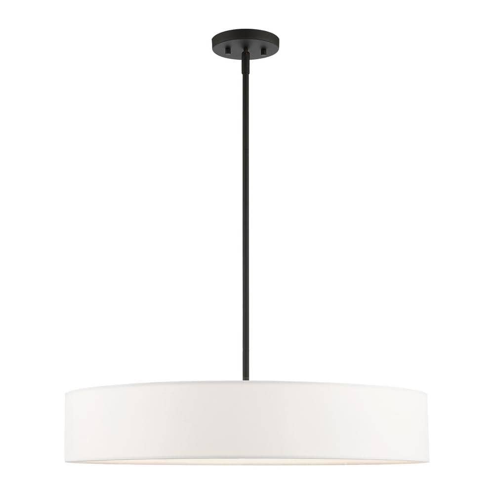 Livex Lighting Venlo 5 Light Black with Brushed Nickel Accents Pendant  46925-04 - The Home Depot