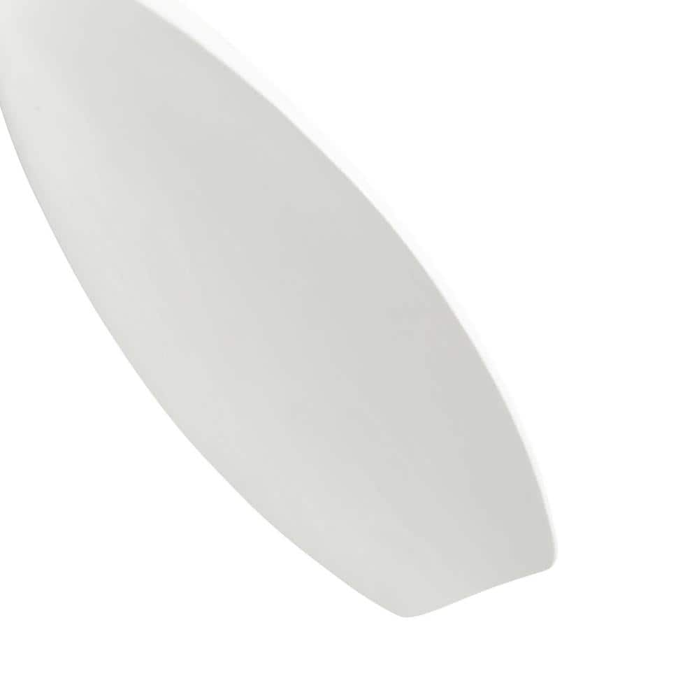 52" Matte White Wood Blades Ceiling Fan with LED Light and Remote