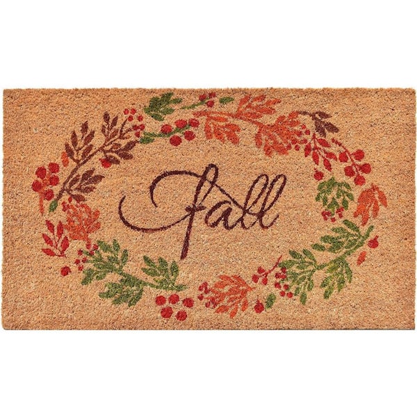 Multi-Colored 29 in. x 17 in. Coir Outdoor Door Mat