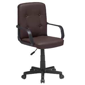 Office Desk Chair with Armrests Mid Back Adjustable Height, 360-Degree Swivel, 330 lbs. Capacity Office Stool, Coffee