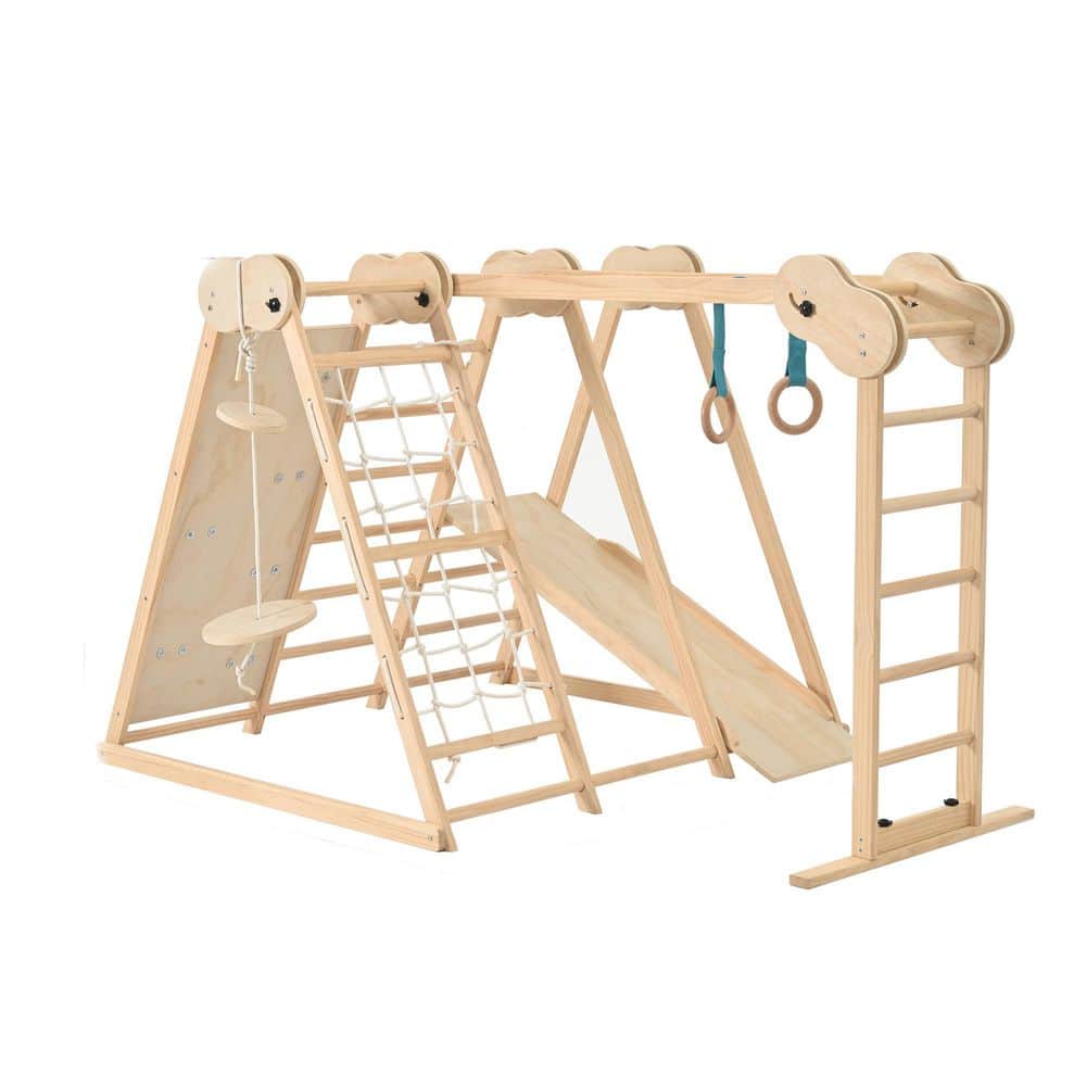 Indoor Jungle Gym Play Set for Toddlers, Freestanding Climbing Toy
