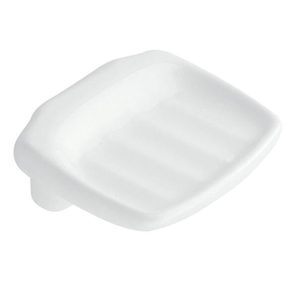 MOEN Porcelana Soap Holder in White-DISCONTINUED