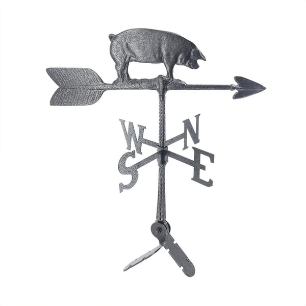 Montague Metal Products 24 in. Aluminum Pig Weathervane - Swedish Iron