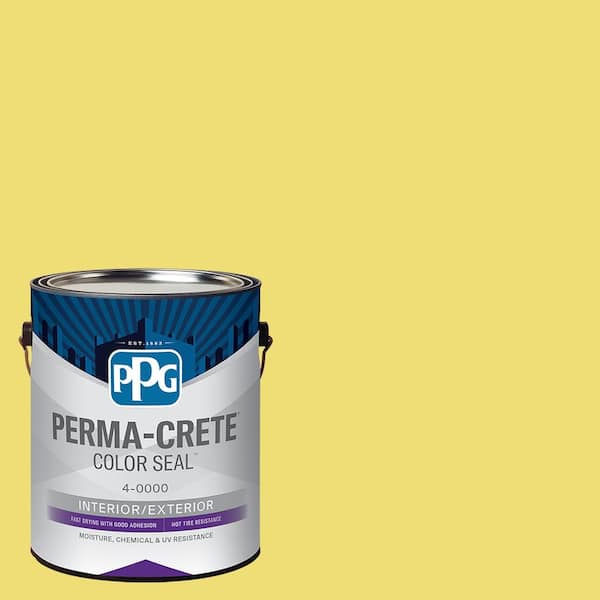 Color Seal 1 gal. PPG1215-4 Canary Yellow Satin Interior/Exterior Concrete Stain