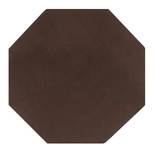 Alpine Braid Collection Chocolate Solid 48'' x 48'' 100% Polypropylene Reversible Indoor Area Rug
