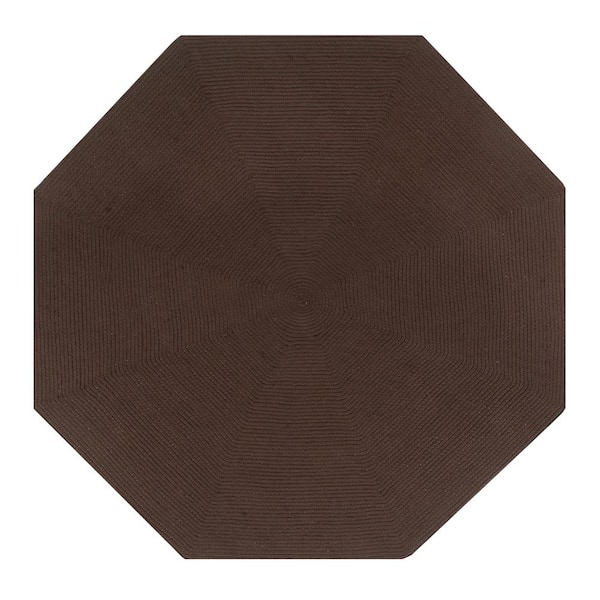 Better Trends Alpine Braid Collection Chocolate Solid 48" x 48" 100% Polypropylene Reversible Indoor Area Rug