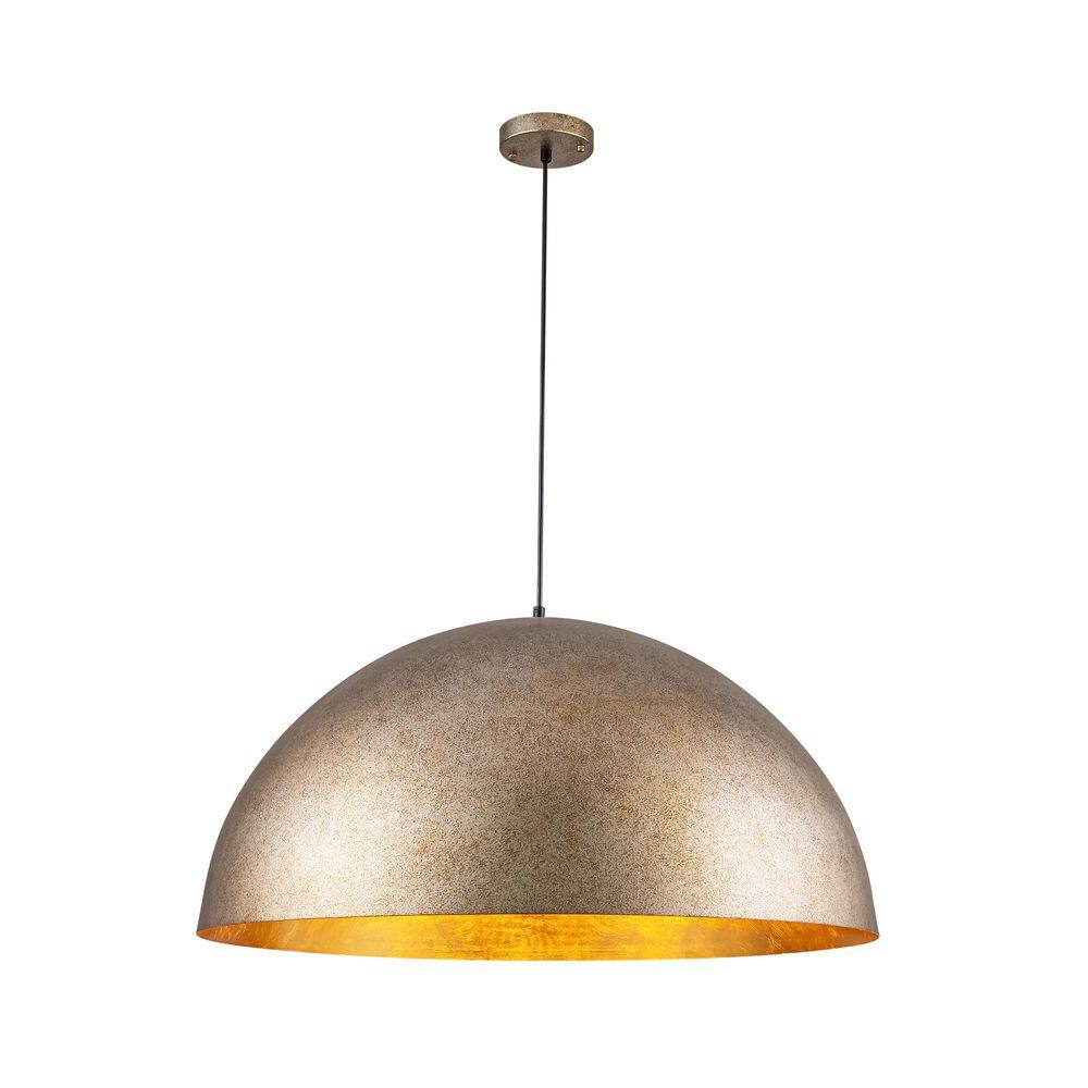 "Camila 3-Light 31"" Modern Industrial Brass with Gold Foil Pot Cover Large Dome Pendant Light Kitchen Island Lighting" price history on PriceWatchPro