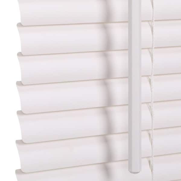 White Cordless Light Filtering Vinyl Mini Blinds with 1 in. Slats - 27 in.  W x 64 in. L 201504002 - The Home Depot