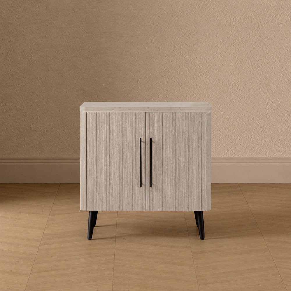 Manhattan Comfort Jodie Whitewashed Oak 32 in. H Mid-Century