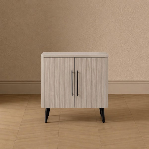 Manhattan Comfort Jodie Whitewashed Oak 32 in. H Mid-Century