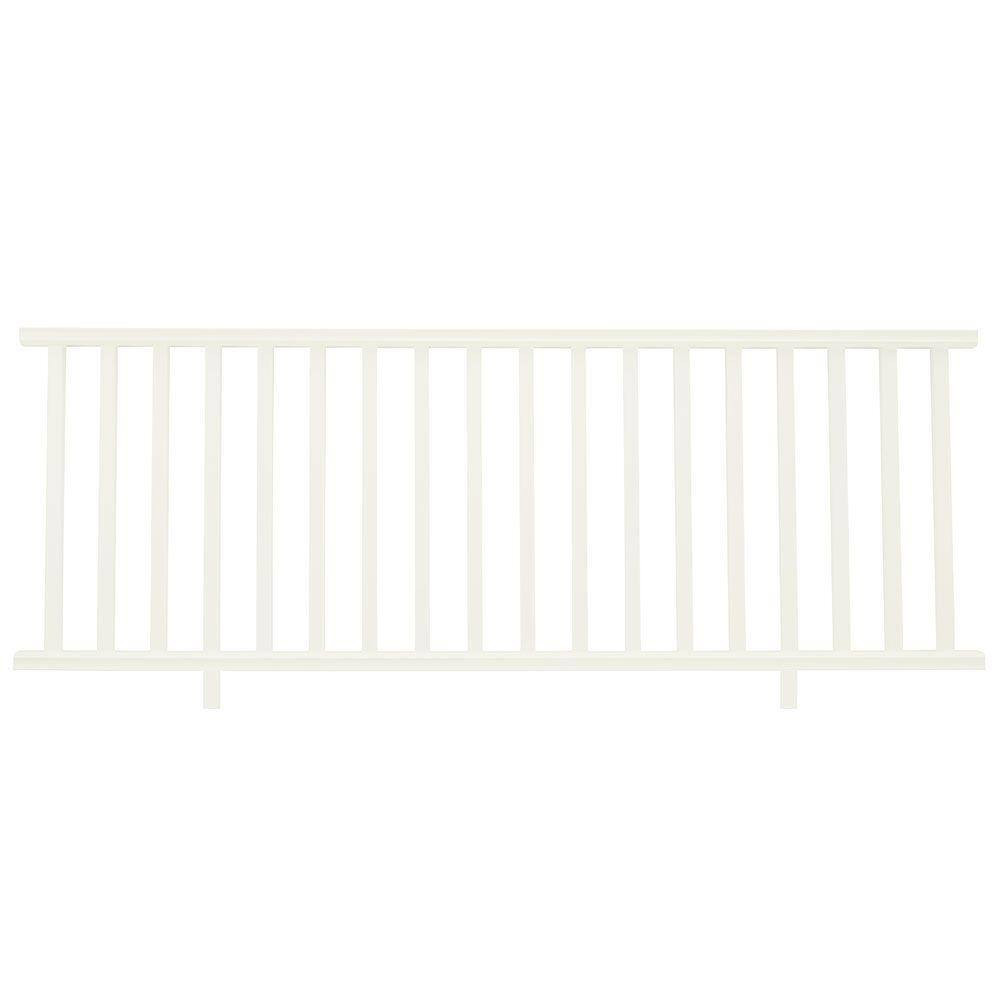 Veranda Regency 8 ft. x 3 ft. White Composite Capped Rail Kit ...