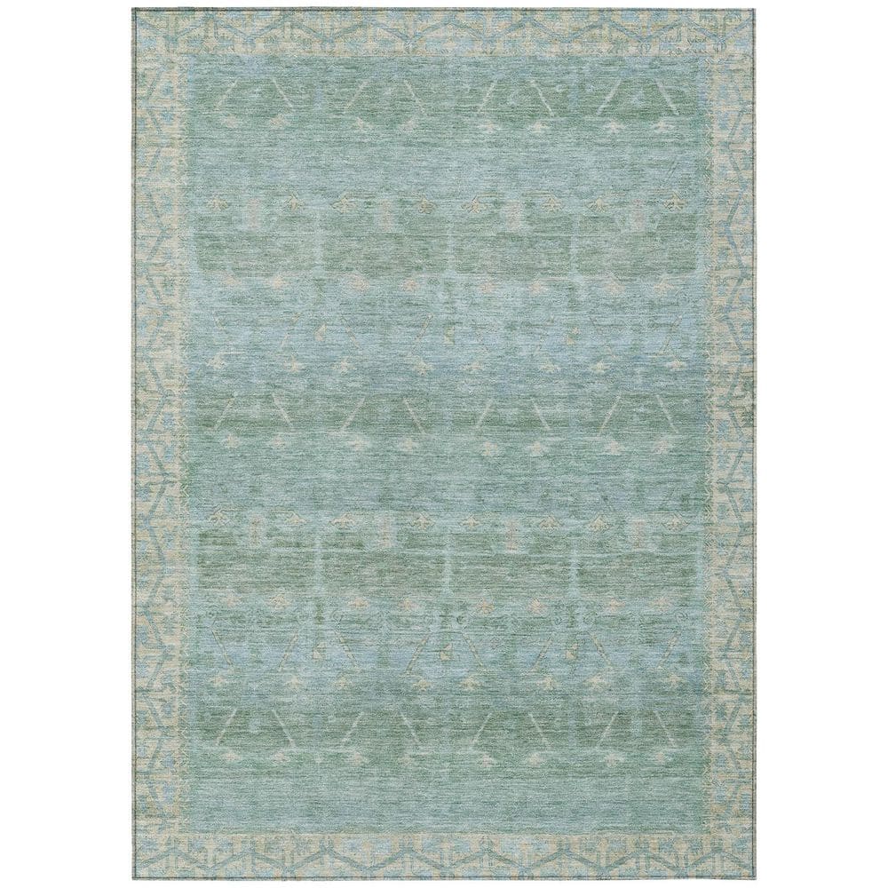 Chantille Machine Washable Indoor/Outdoor Abstract ACN2725 Mint 5 ft. x 7 ft. 6 in. Area Rug price history on PriceWatchPro
