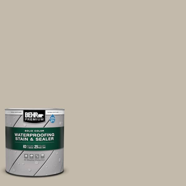 BEHR PREMIUM 1 qt. #730C-3 Castle Path Solid Color Waterproofing Exterior Wood Stain and Sealer