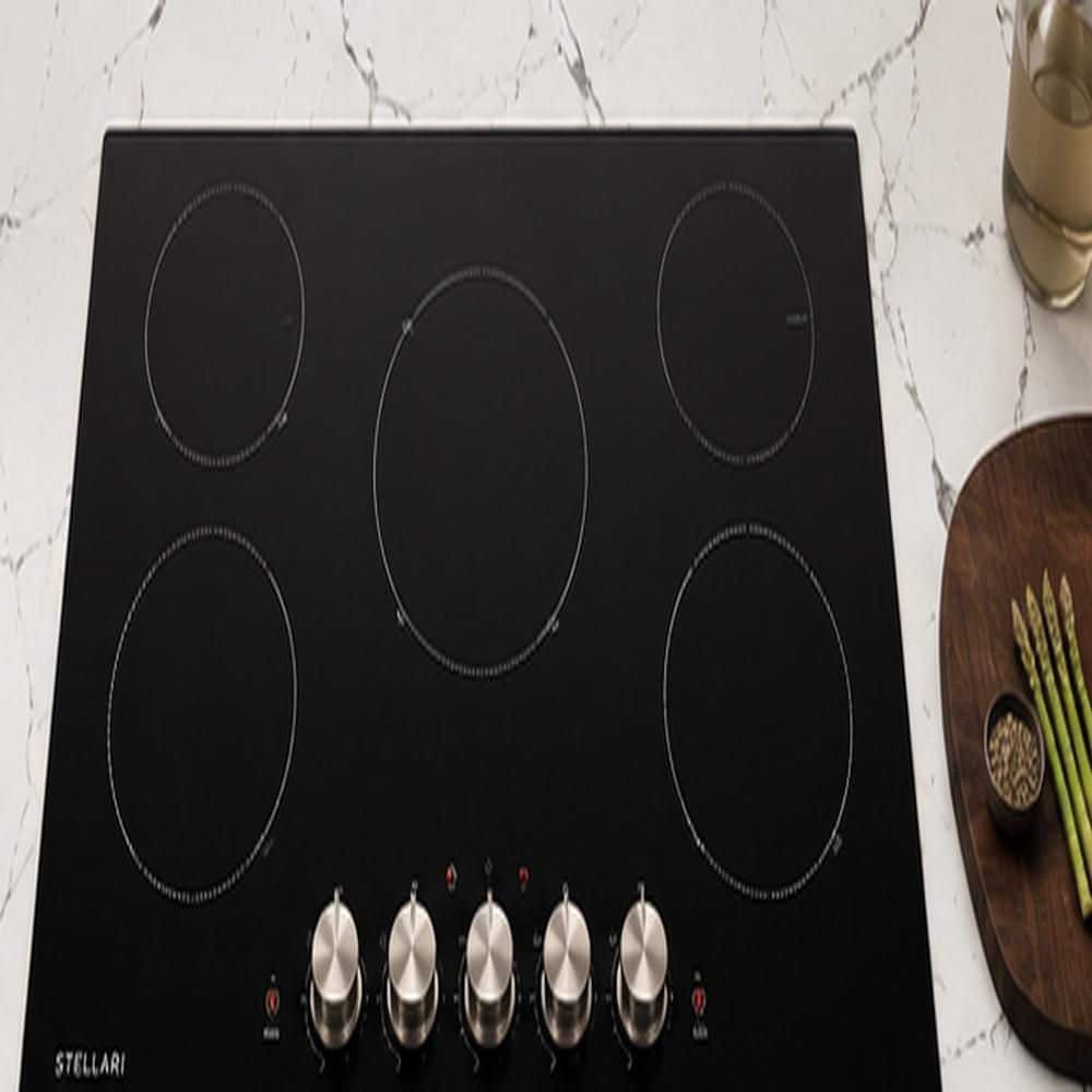 30.3 in. 5 Elements Radiant Electric Ceramic Cooktop in Black with 9-Power Levels, Sync Burner, and Touch Control
