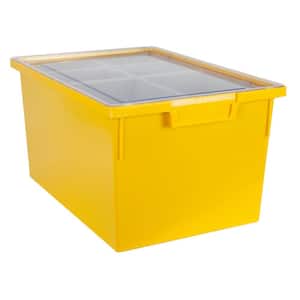 Bin/ Tote/ Tray Divider Kit - Triple Depth 12" Bin in Primary Yellow - 1 pack