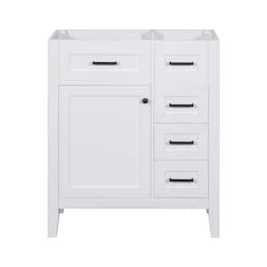 29.52 in. W x 17.71 in. D x 35 in. H Bath Vanity Cabinet without Top in White