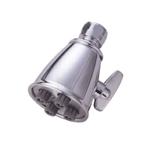 3-Spray 2.3 in. Single Wall Mount Fixed Shower Head in Polished Chrome