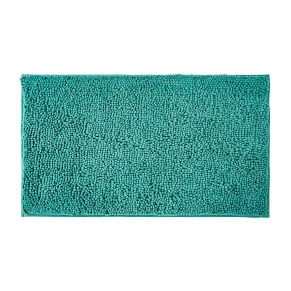 Resort Collection Plush Shag Chenille Marine Blue 27 in. x 45 in. Bath Rug