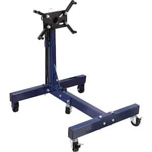 1,500 lbs Steel Rotating Engine Stand with 360 Degree Rotating Head and Folding Frame, Blue
