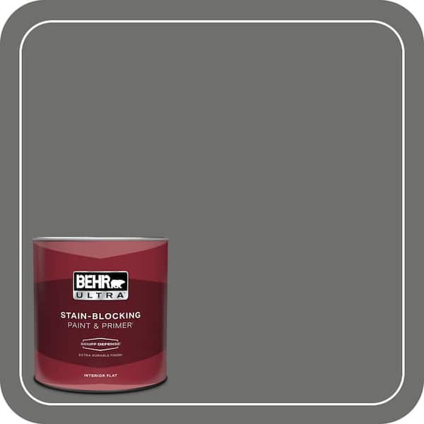 BEHR ULTRA 1 qt. Home Decorators Collection #HDC-AC-17A Welded Iron Extra Durable Flat Interior Paint & Primer