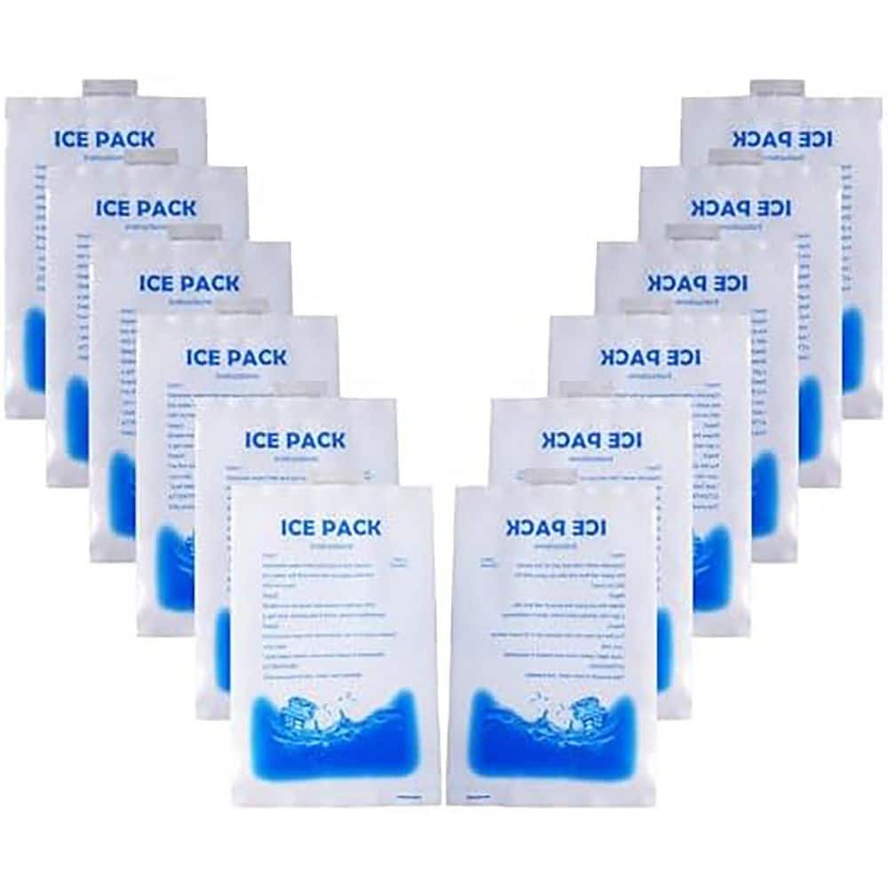 12-Pack Gel Ice Packs for Cooling Vests and Food