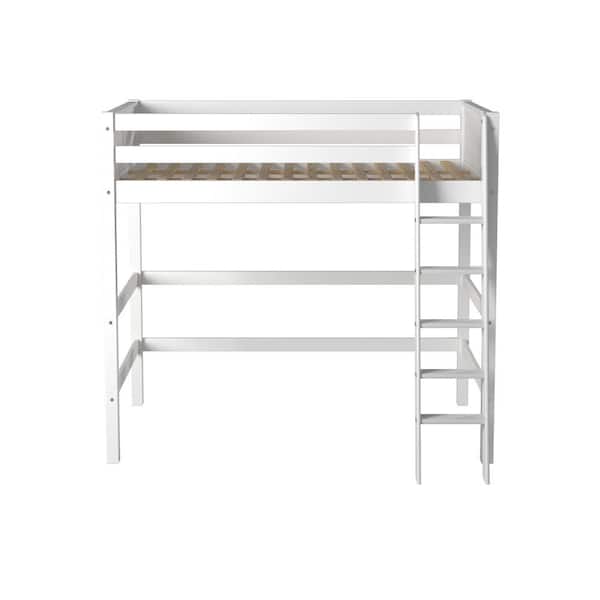Camaflexi White Full Panel High Loft Bed