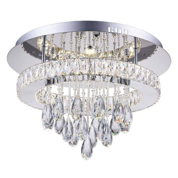 CWI Lighting Veil LED Flush Mount With Chrome Finish 5613C20ST-R - The ...