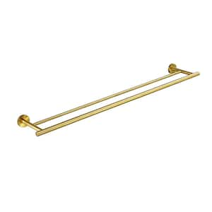 23.6 in. Wall Mounted Towel Bar, Modern Style Stainless Steel Bathroom Towel Holder in Brushed Gold