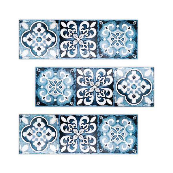 Kantu Topaz 4 In X 12 Blue Ceramic, Home Depot Decorative Tile
