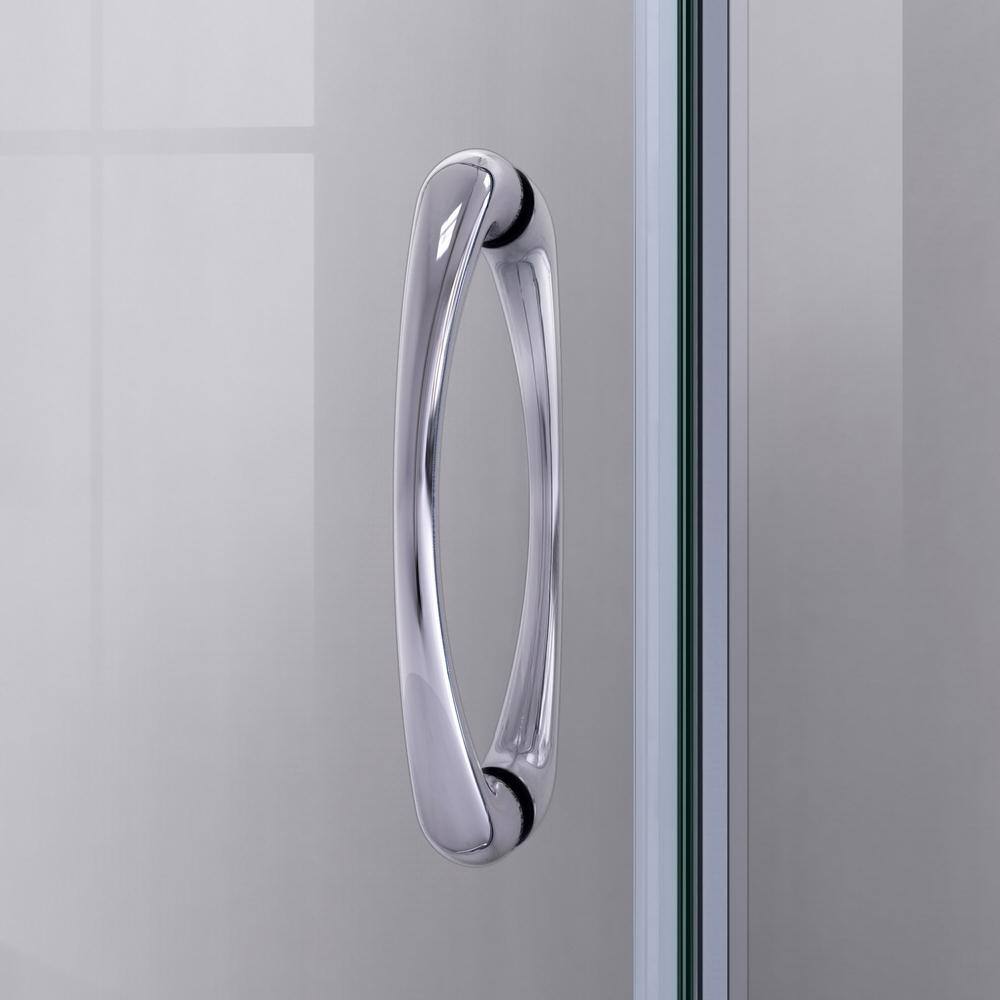 Prime 36" Clear Glass Round Sliding Shower Enclosure with Chrome Finish