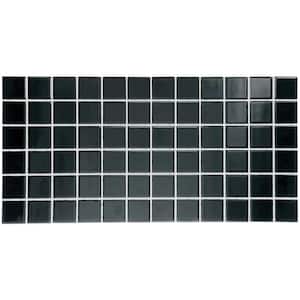 Restore Black 12 in. x 24 in. Glazed Ceramic Mosaic Tile (24 sq. ft./Case)