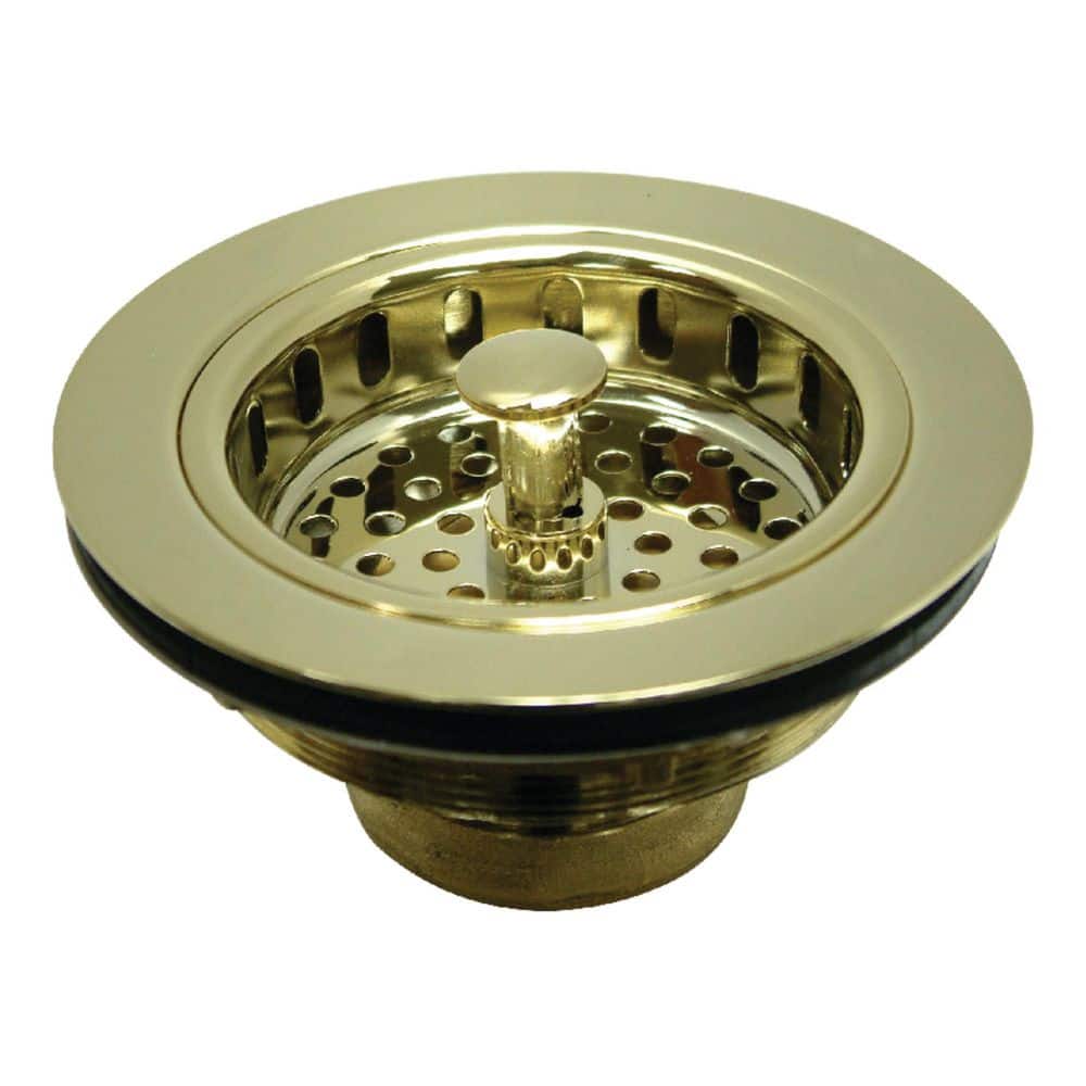 Made To Match 4.5 in. W Brass Kitchen Sink Basket Strainer in Polished Brass price history on PriceWatchPro