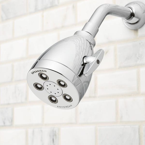 3-Spray 3.5 in. Single Wall MountHigh Pressure Fixed Adjustable Shower Head in Polished Chrome