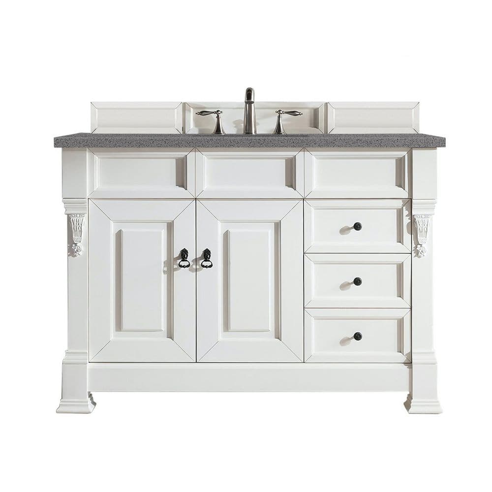 Brookfield 48 in. W x 23.5 in. D x 34.3 in. H Vanity in Bright White with S