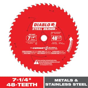 7-1/4in. x 48-Teeth Steel Demon Cermet II Saw Blade for Medium Metal